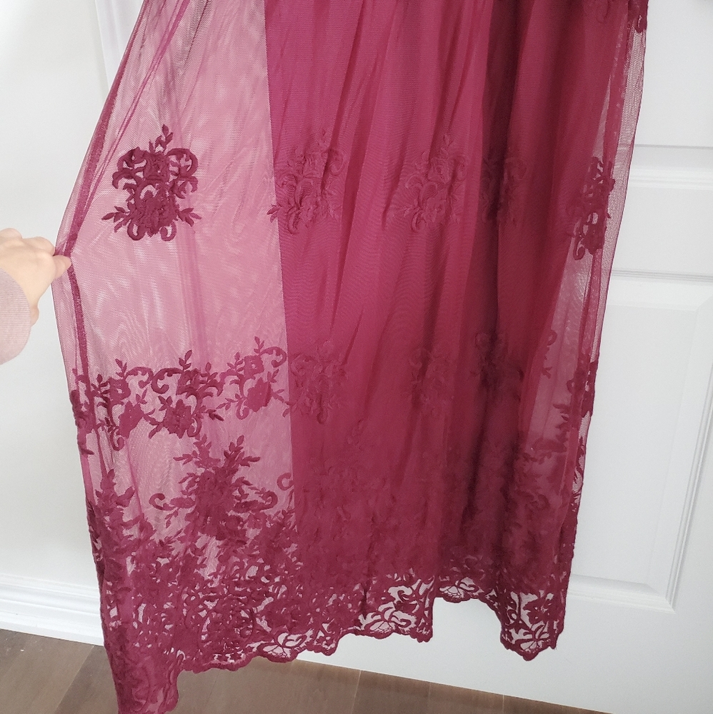 BNWT Maxi Lace Embroidery Dress - Picture 6 of 12